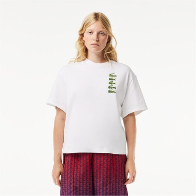тениска,дамски,топове,lacoste,lacoste,croc,prn,tee,ld99,white