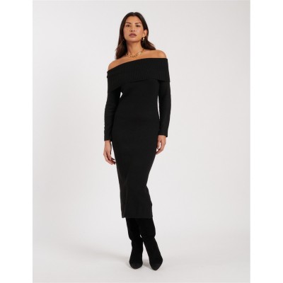 рокля,дамски,поли,и,рокли,nobodys,child,nc,bardot,dress,ld99,black