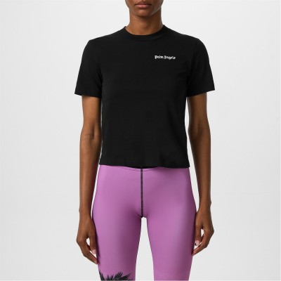 тениска,дамски,топове,palm,angels,embroidered,logo,t,shirt,black