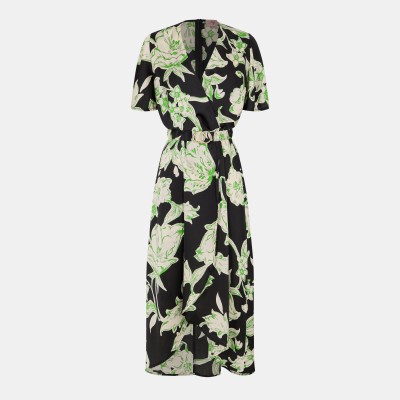 рокля,дамски,поли,и,рокли,ax,paris,multi,floral,printed,short,sleeve,belted,wrap,midi,dress,multi