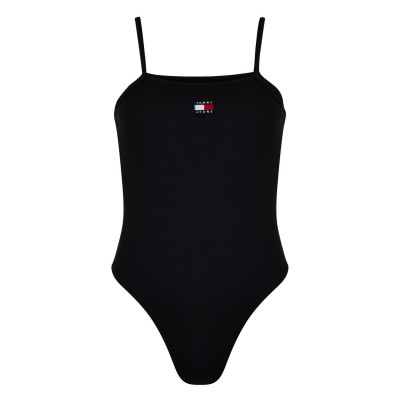 tommy,jeans,badge,strap,bodysuit,black