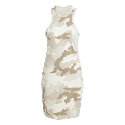 дамска,рокля,разпродажба,adidas,дамски,поли,и,рокли,adidas,essentials,3,stripes,camo,print,racer,back,tank,dress,womens,alumina