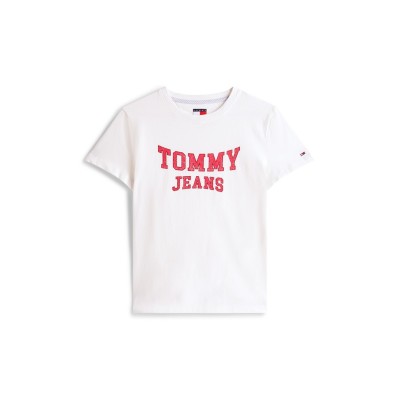 тениска,дамски,топове,tommy,jeans,tj,varsity,tee,ld54,ecru