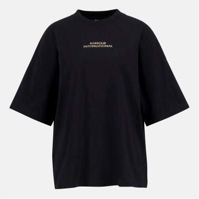 тениска,дамски,топове,barbour,international,kaia,oversized,t,shirt,black