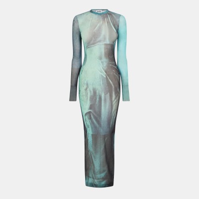 дамска,рокля,jean,paul,gaultier,women,s,floor,length,maxi,dress,vintage,bl