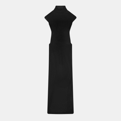 дамска,рокля,jean,paul,gaultier,women,s,floor,length,maxi,dress,black