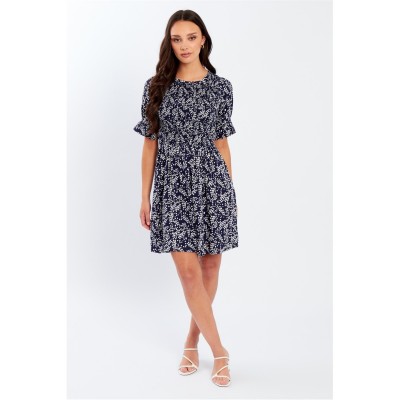 рокля,дамски,поли,и,рокли,дамски,облекла,размер,be,you,mini,tea,dress,navy,spot