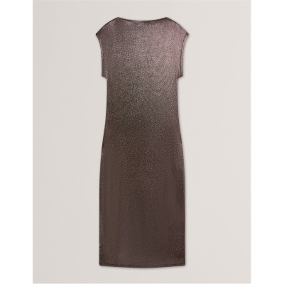 рокля,дамски,поли,и,рокли,ted,baker,ted,metallic,dress,ld54,charcoal