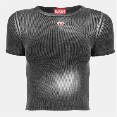 тениска,дамски,топове,diesel,women's,regular,fit,t,shirt,black