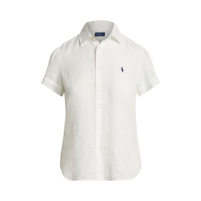 дамска,риза,дамски,ризи,polo,ralph,lauren,women,s,short,sleeve,plain,shirt,oxford,white
