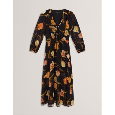 рокля,дамски,поли,и,рокли,ted,baker,ted,plain,midi,dress,ld54,black