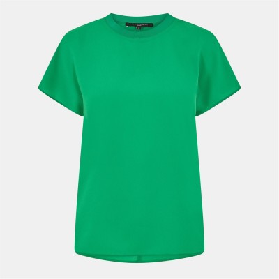 тениска,дамски,топове,french,connection,women's,crepe,crew,neck,t,shirt,30,jelly,bean