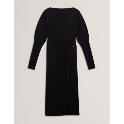 дамска,рокля,дамски,поли,и,рокли,ted,baker,women,s,midi,wrap,dress,black