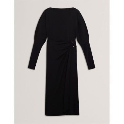 рокля,дамски,поли,и,рокли,ted,baker,ted,wrap,midi,dress,ld54,black