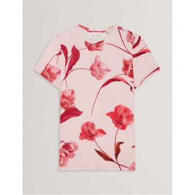 тениска,дамски,топове,ted,baker,ted,printed,t,shirt,ld00,lt,pink