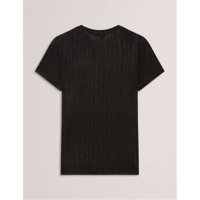 тениска,дамски,топове,ted,baker,ted,metallic,t,shirt,ld00,black