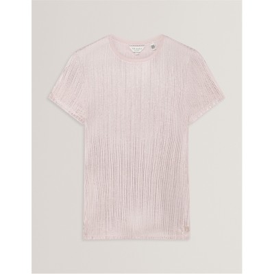 тениска,дамски,топове,ted,baker,ted,metallic,t,shirt,ld00,lt,pink