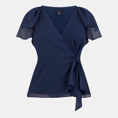 дамски,топове,ted,baker,nobora,wrap,top,dk,blue