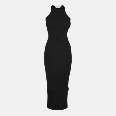 рокля,дамски,поли,и,рокли,off,white,off,ribbed,dress,ld99,black