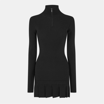 рокля,дамски,поли,и,рокли,off,white,off,pleated,dress,ld99,black