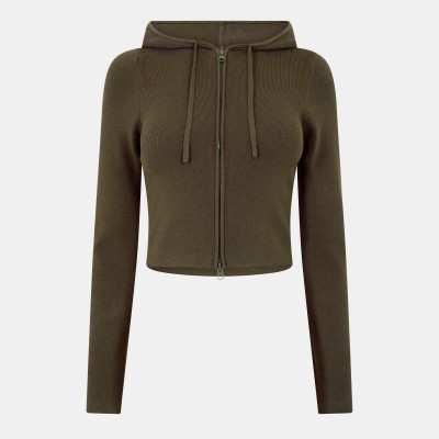 суичър,дамски,горнища,с,качулка,дамски,плетени,дрехи,jack,wills,knitted,zip,hoodie,women,khaki