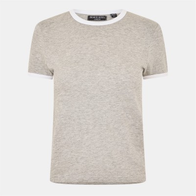 дамска,тениска,всички,коледни,подаръци,дамски,тениски,дамски,топове,brave,soul,womens,contrast,ringer,t,shirt,grey,marl,white