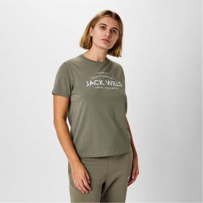 тениска,дамски,тениски,дамски,топове,jack,wills,forstal,boyfriend,logo,t,shirt,light,khaki