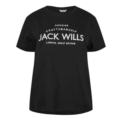 тениска,дамски,тениски,дамски,топове,jack,wills,forstal,boyfriend,t,shirt,black
