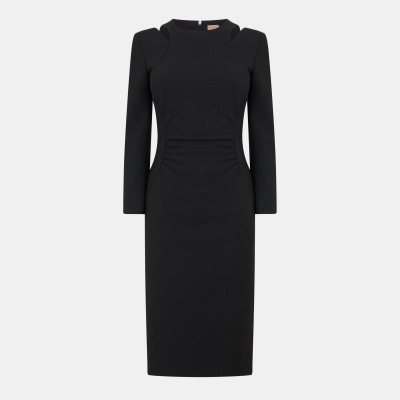дамска,рокля,дамски,поли,и,рокли,boss,women,s,dadeka,wrap,dress,black