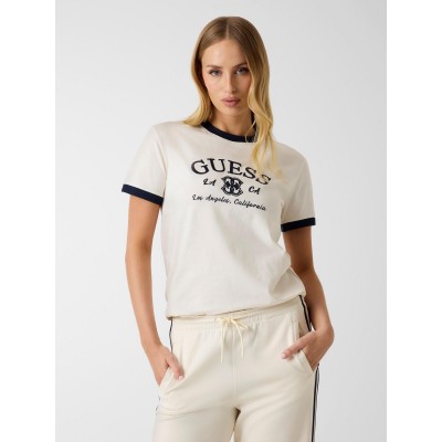дамска,тениска,дамски,топове,guess,women,s,hoshi,crew,neck,short,sleeve,t,shirt,dove,white