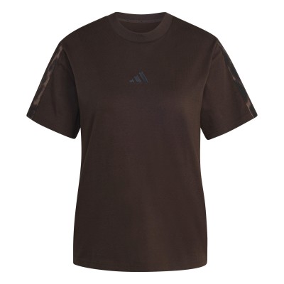 дамска,тениска,дамски,горнища,размер+,adidas,essentials,3,stripe,t,shirt,womens,brown,leopard