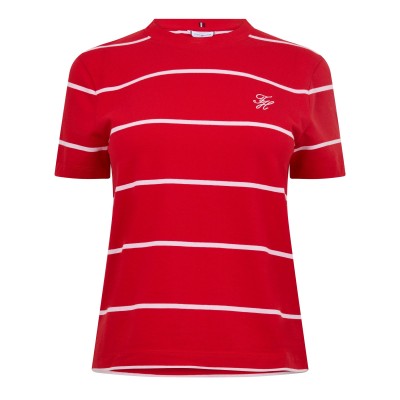 дамска,тениска,дамски,топове,tommy,hilfiger,women,s,script,t,shirt,firew,pink
