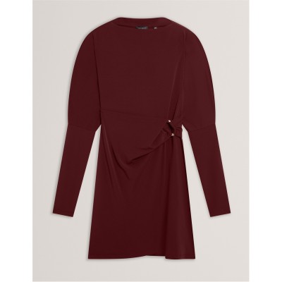 рокля,дамски,поли,и,рокли,ted,baker,ted,wrap,mini,dress,ld61,oxblood