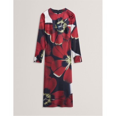 рокля,дамски,поли,и,рокли,ted,baker,ted,ls,print,dress,ld61,navy
