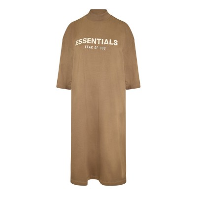 тениска,дамски,поли,и,рокли,fear,of,god,essentials,women's,t,shirt,dress,brown