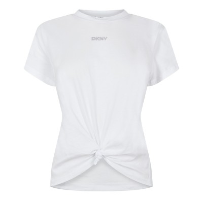 тениска,дамски,топове,dkny,dkny,stud,logo,tee,ld00,white
