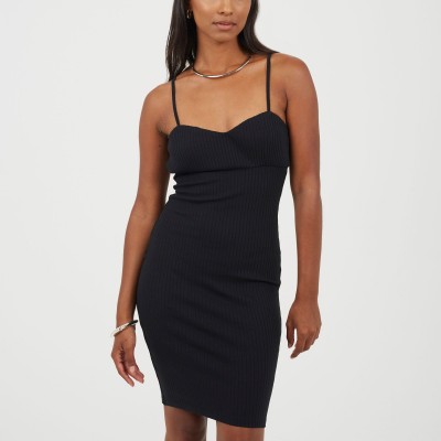 дамска,рокля,дамски,поли,и,рокли,brave,soul,womens,strappy,puff,bust,mini,dress,with,sweetheart,neckline,black