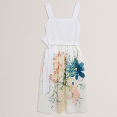 дамски,поли,и,рокли,ted,baker,ted,baker,tie,waist,sundress,ivory