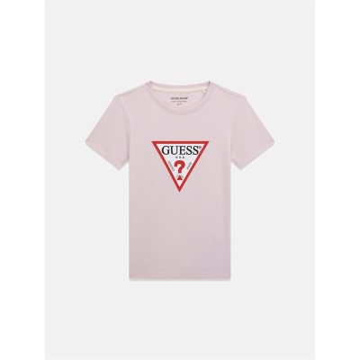 тениска,дамски,топове,guess,triangle,logo,t,shirt,smr,lilac,s40r