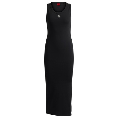 рокля,дамски,поли,и,рокли,hugo,nalimera,logo,midi,dress,black