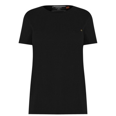 тениска,дамски,топове,superdry,orange,label,t,shirt,black,02a