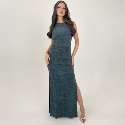 рокля,дамски,поли,и,рокли,ax,paris,sparkle,o,ring,detail,bodycon,midi,dress,teal