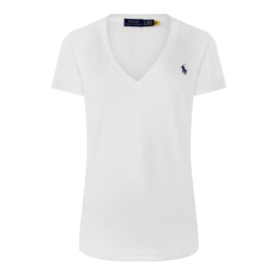 дамска,тениска,дамски,топове,polo,ralph,lauren,women,s,v,neck,t,shirt,white