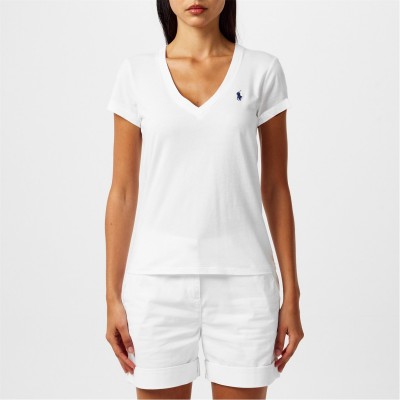 тениска,дамски,топове,polo,ralph,lauren,jersey,v,neck,t,shirt,white