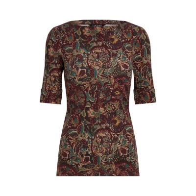 тениска,дамски,топове,lauren,by,ralph,lauren,judy,t,shirt,burgundy,multi