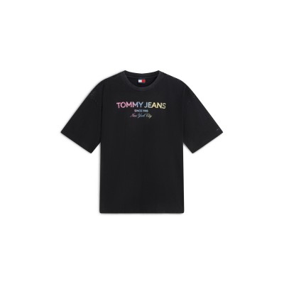 тениска,дамски,топове,tommy,jeans,women's,oversized,fit,t,shirt,black