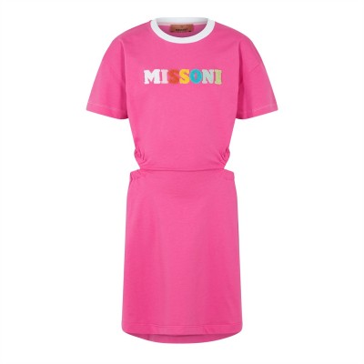 юношеска,рокля,детски,облекла,missoni,logo,dress,juniors,fuschia,513
