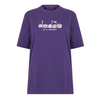 дамска,тениска,дамски,тениски,дамски,топове,diadora,diadora,eye,short,sleeve,t,shirt,womens,purple,glass
