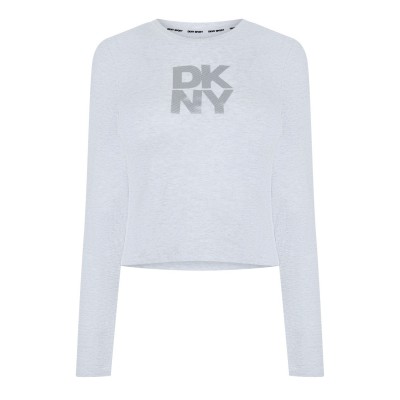 дамски,топове,dkny,dkny,logo,l,sleeve,ld00,heather,silver