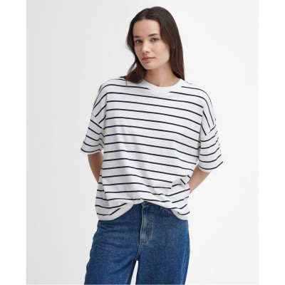 тениска,дамски,топове,barbour,marnie,striped,t,shirt,cloud,navy